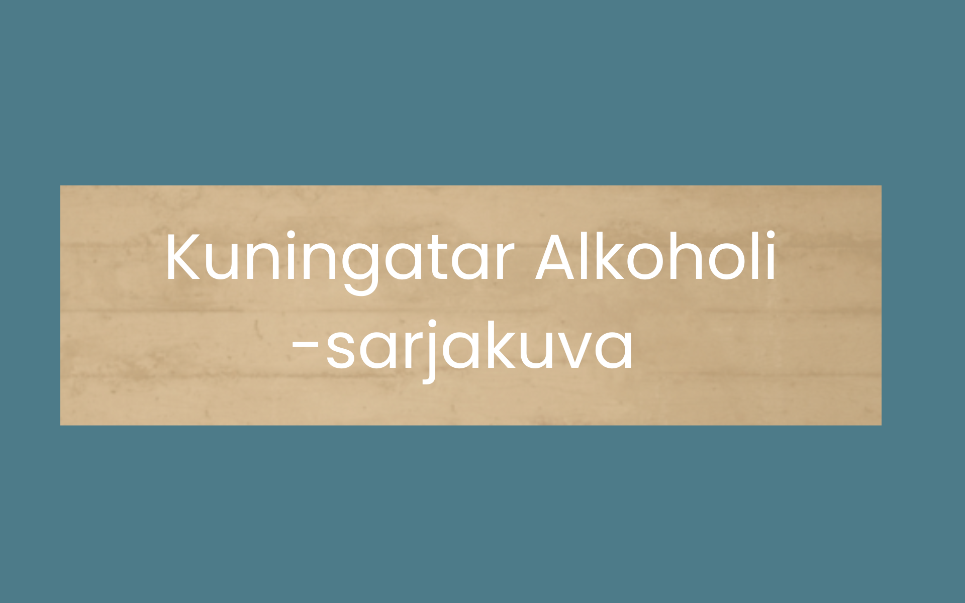 Turkoosilla pohjalla lukee Kuningatar Alkoholi -sarjakuva.
